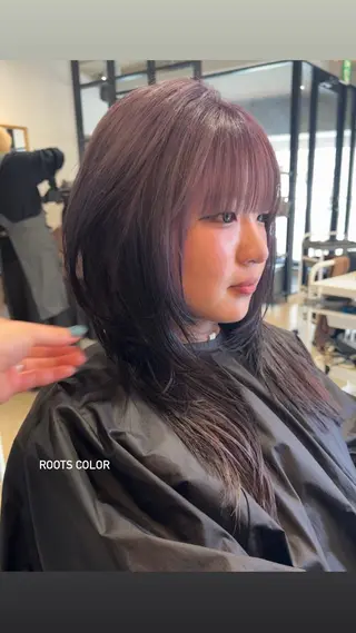 カラー saki｜透明カラー ドライパーマ.パーマのヘアスタイル