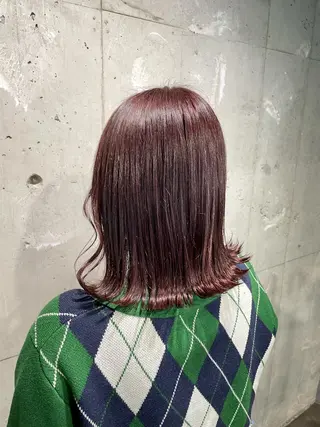 ミディアム カラー ベージュカラー💖 やすひろのヘアスタイル