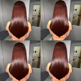 セミロング カラー ブリーチなし透明感 カラー🤍ྀིきららのヘアスタイル