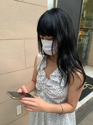 セミロング カラー 海外girl🤎 透明感ベージュmaoのヘアスタイル
