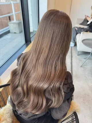 ロング ベージュカラー/新潟 カラー特化/落合優吾のヘアスタイル