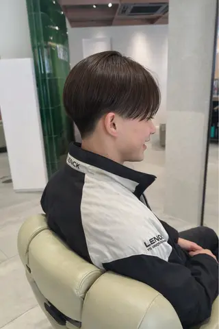 カラー メンズ ニュアンスパーマ/ レイヤー/茶屋町のヘアスタイル