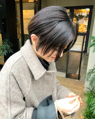 ショート カラー すきバサミを使わない カット✂️✨郡司泰之のヘアスタイル
