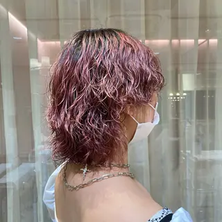 ミディアム カラー パーマ 🦕望月渉🦕 パーマ🌪️ブリーチのヘアスタイル