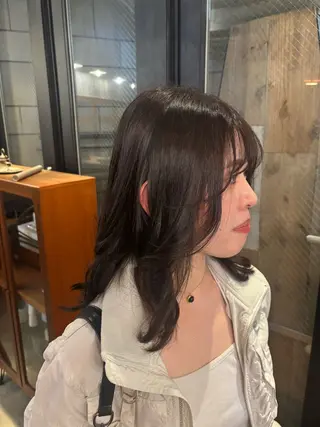 ミディアム カラー 透明感/暖色カラー ミウのヘアスタイル