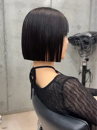 ショート ボブ/レイヤーカット 縮毛矯正/コウキ新宿のヘアスタイル