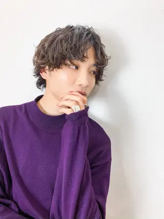 ショート カラー パーマ ヘアアレンジ メンズ メンズスタイル ly本厚木のヘアスタイル