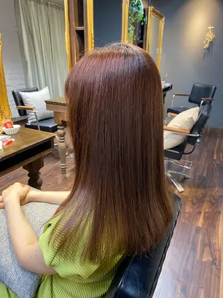 ロング カラー パーマ ヘアアレンジ レイヤーカット×髪質 改善🇰🇷シオリのヘアスタイル