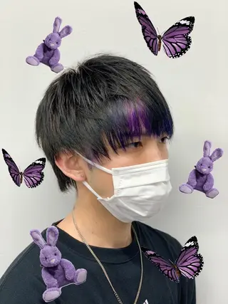 ミディアム カラー メンズ 上品＆韓国風 🥀海心🥀のヘアスタイル