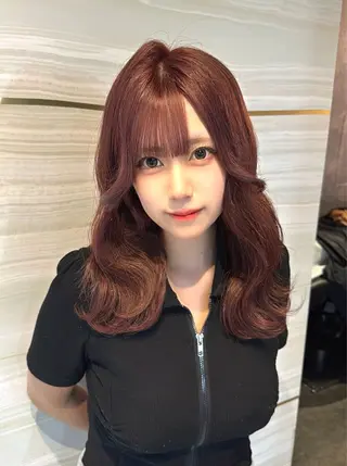 ロング カラー 💗鈴木茉奈💗艶髪 /透明感/暖色カラーのヘアスタイル