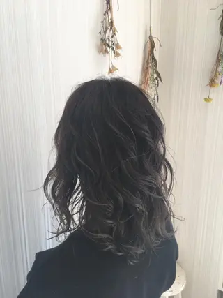 セミロング カラー ハイトーン/ブリーチ 山崎 悠次のヘアスタイル