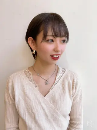 ショート 美髪矯正透明感カラー 江川 和輝のヘアスタイル