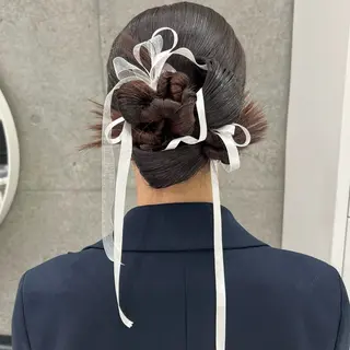 ロング ヘアアレンジ 卒業式お呼ばれ🕊️ ヘアセット✴︎ミキのヘアスタイル