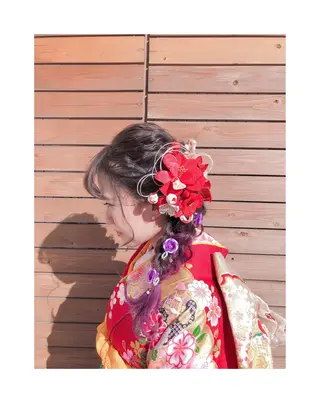 セミロング ヘアアレンジ kohatsu こはっちゃんのヘアスタイル