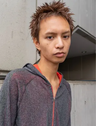 ショート メンズ ショート ミディアム 透明感カラーtowaのヘアスタイル