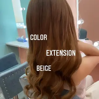 ロング カラー エクステ🩵ブリーチ 韓国ヘア🩵KAEのヘアスタイル