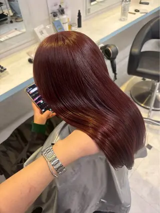 ロング カラー ヘアアレンジ メンズ さくら🍒 暖色カラー/髪質改善のヘアスタイル