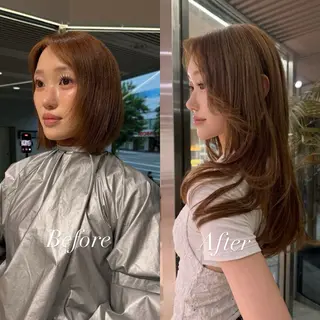 ロング カラー シールエクステ特化 ハイトーン、NANAのヘアスタイル