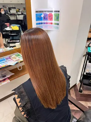 ロング 髪質改善/マツパ 垢抜け透明カラー衣笠のヘアスタイル