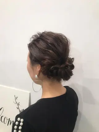 セミロング ヘアアレンジ 木川 愛子のヘアスタイル