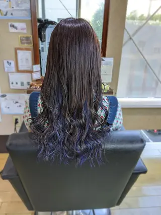 カラー ロング ヘアアレンジ パピヨンロゼ 酸性/髪質改善のヘアスタイル