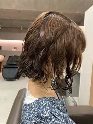 パーマ ボブパーマコテ巻き風 パーマNo1深江秀平のヘアスタイル