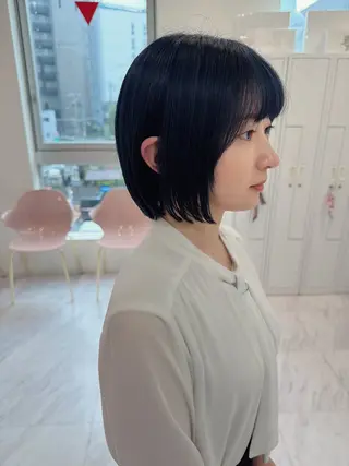 ショート SAYAKA 🍒／ボブ／暖色のヘアスタイル