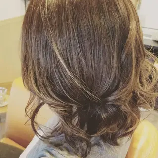 ミディアム カラー spa hair ark 富井直美のヘアスタイル