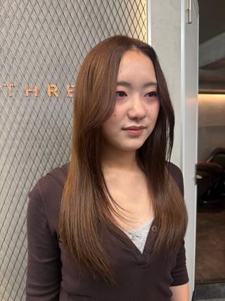 セミロング ダブルカラー /まつ毛パーマ🎀のヘアスタイル