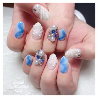 ミディアム ネイル 🐾enen style 🐾のネイルデザイン