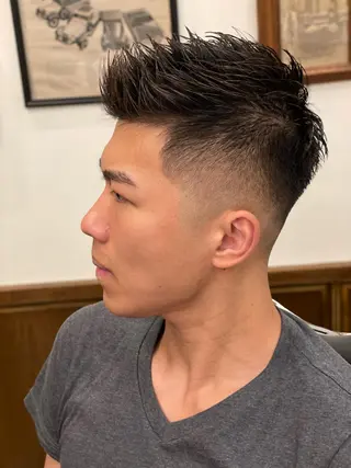ショート メンズ 大久保 竣太のヘアスタイル
