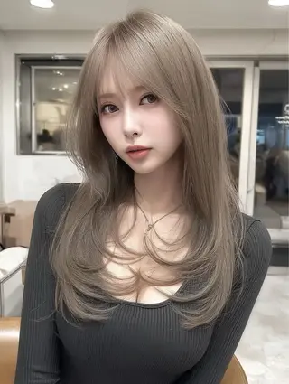 ロング カラー 井手 涼葉のヘアスタイル