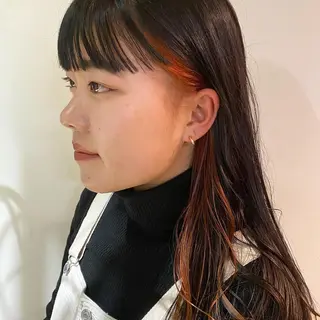 ロング カラー ヘアアレンジ ウルフカット モデル募集中!ミカのヘアスタイル