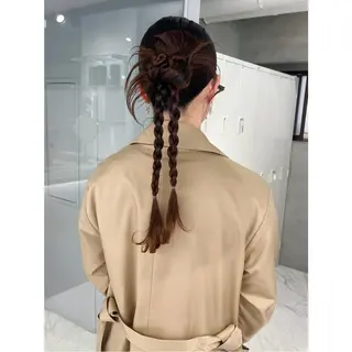 ヘアアレンジ 広香🪽ハイトーン/ レイヤー/ヘアセットのヘアスタイル