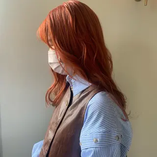 セミロング カラー ヘアアレンジ 本間 結衣のヘアスタイル