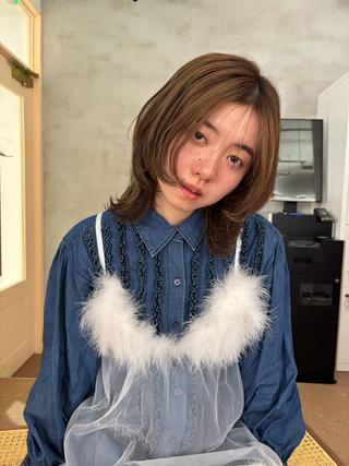 カラー 暖色／柔らかベージュ 🤎/ボブ/otoのヘアスタイル