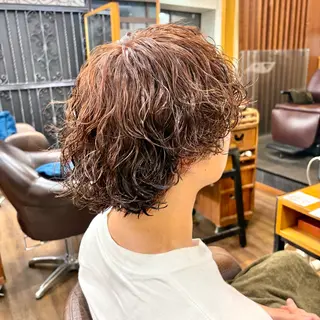 カラー パーマ メンズ 💈直毛×ツイスパの プロ🥷清水のヘアスタイル