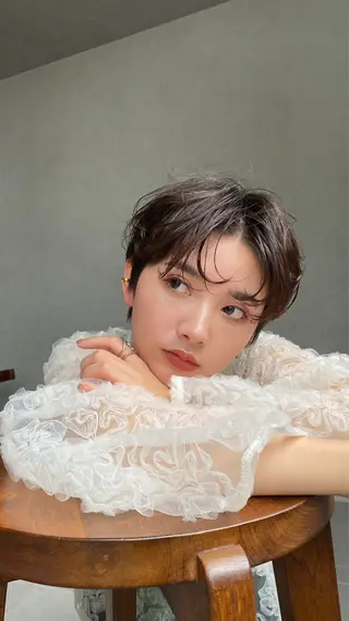 ショート 盛れるレイヤー🧡 飯田亘貴のヘアスタイル