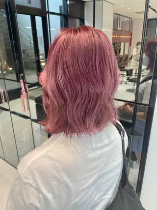 ミディアム カラー ヘアアレンジ 🎀透明感カラー 韓国ヘア🎀mahoのヘアスタイル