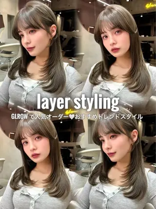 ロング GLROW 山本賢人のヘアスタイル