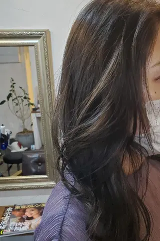 セミロング カラー 韓国風レイヤーカット 上手く丁寧早い/マツのヘアスタイル