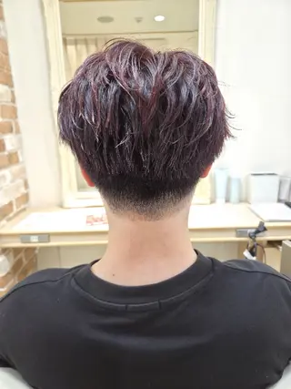ショート メンズ カラー メンズパーマ/矯正 /カット/樋口捷🔥のヘアスタイル