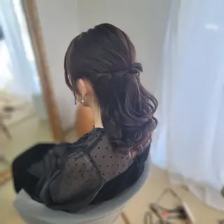 ミディアム ヘアアレンジ ヘアセットサロン 渥美寿美翔のヘアスタイル