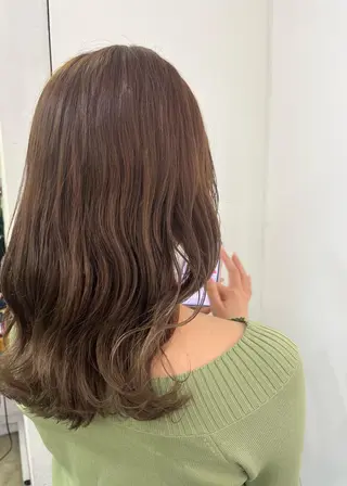 セミロング カラー i sのヘアスタイル