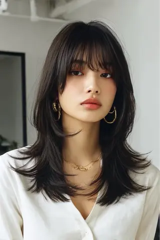 セミロング カラー 韓国×艶ハイトーンが かわいい✨️リオ🍒のヘアスタイル