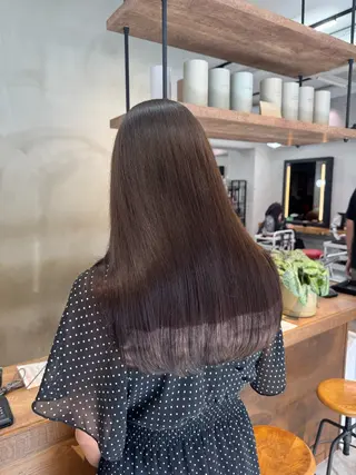 セミロング カラー 暖色カラー🤎Red Neo meiのヘアスタイル