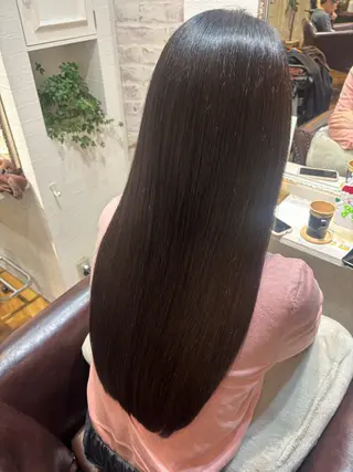 ロング 酸性ストレート✨ 艶カラー✨谷口倭子のヘアスタイル