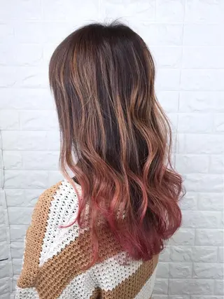 セミロング カラー 髪質改善縮毛矯正 美容師✂️山崎竜二のヘアスタイル
