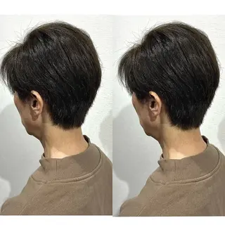 ショート 切っぱなし💇‍♀️ イヤリング🎨龍之介のヘアスタイル