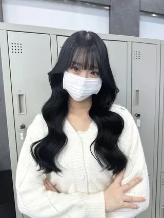 ロング カラー ヘアアレンジ 韓国ヘア🖤/透明感 shihoのヘアスタイル